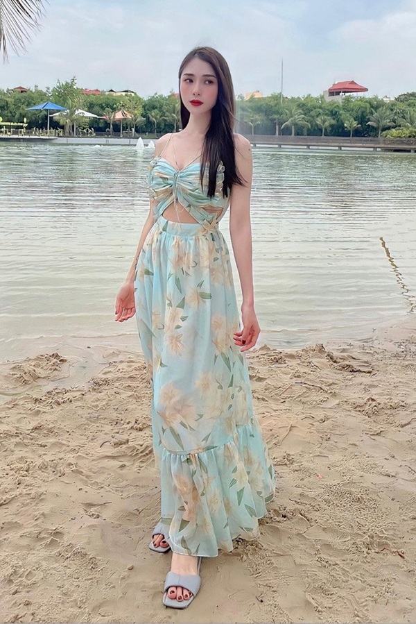 Váy đầm maxi trắng đi biển đẹp Có Sẵn | Hanoi