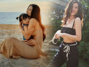 Thời trang - Đông Nhi được con gái cưng ôm chặt che chắn, có chăng là vì chiếc áo tắm "tàng hình" cắt xẻ quá đỗi quyến rũ?