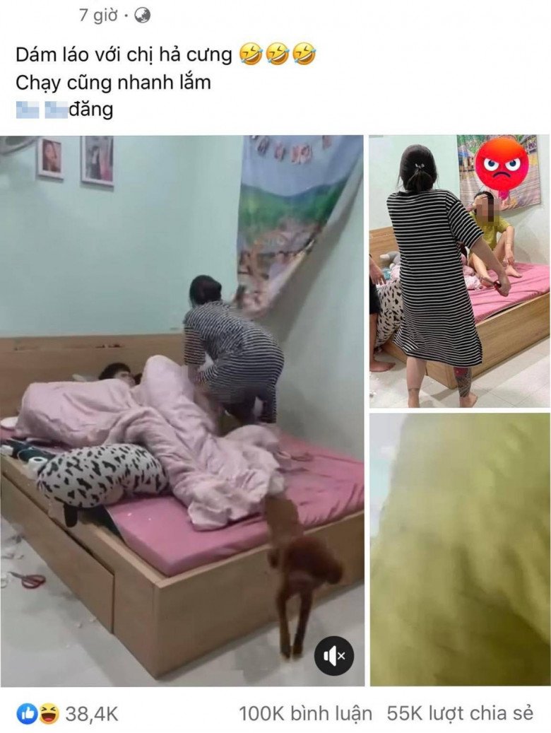 Người vợ khoe chiến tích đánh ghen lên Facebook của một người bạn. (Ảnh chụp màn hình)