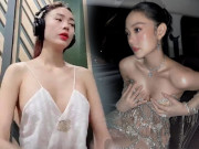 Thời trang - Mặc đồ trễ nải lên sóng truyền hình, Minh Hằng vất vả che chắn thấy thương