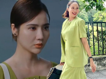 Hồng Diễm diện thiết kế công sở giống Vân Trang Thương Ngày Nắng Về