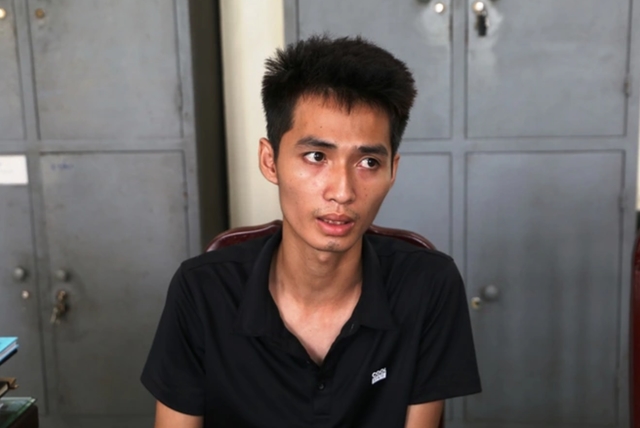 Đối tượng Giang tại cơ quan công an. (Ảnh: CACC)