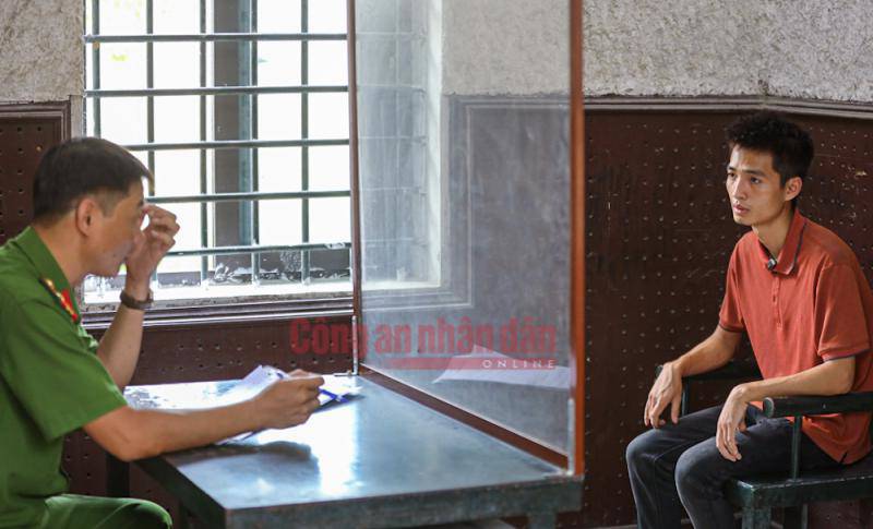Nguyễn Trường Giang tại Cơ quan Công an.