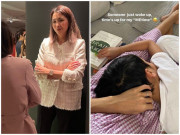 Làm mẹ - Lấy chồng đại gia, Tăng Thanh Hà âm thầm than thở chuyện thức trắng đêm chăm con ốm với bạn