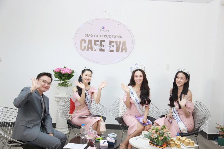 Top 3 Miss World Vietnam 2022 diện đầm hồng đổ bộ Cafe cùng Eva - 3