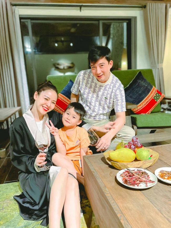 Gia đình nhỏ của Diễm Hương.