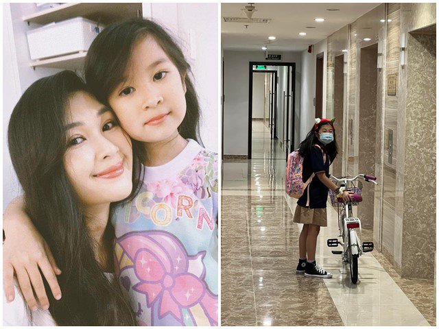 Diễn viên Huy Khánh khoe con gái 10 tuổi đã bắt đầu tự lập, thích tự đạp xe đi học