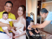 Giải trí - Con trai Chi Bảo mặt "già đời" hơn hẳn sau nửa tháng xa phụ huynh, không còn nhận ra bố