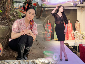 Xuất hiện cô bán cá, tuổi trung niên nhưng sắc vóc vẫn đẹp mê