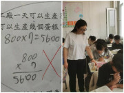 Yêu con - Con làm toán 800 x 7 = 5600 bị gạch sai, mẹ đi kiện nhưng ngại ngùng khi nghe cô giải thích