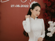 Làm đẹp - Nữ chính "Hạ cánh nơi anh" của Người Ấy Là Ai lấy chồng, ngày cưới mặc áo dài trắng đẹp thổn thức