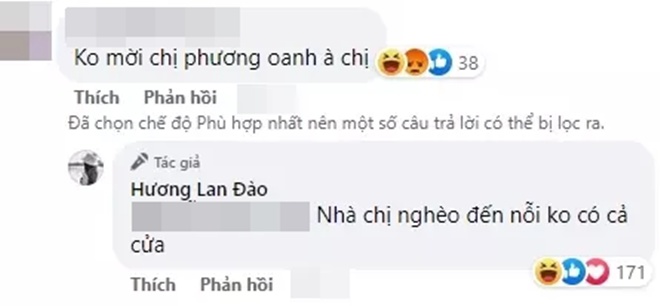 Nữ doanh nhân cũng không ngần ngại đáp trả thâm thúy khi có người nhắc đến Phương Oanh.