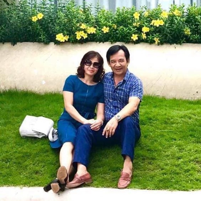 Quang Tèo dành rất nhiều lời khen cho người vợ kín tiếng.