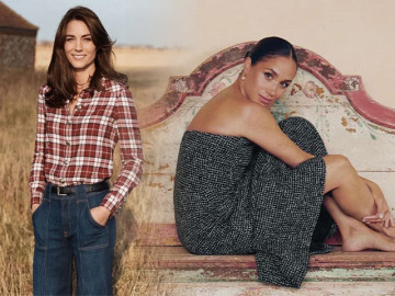 Chẳng còn lo phá vỡ quy tắc Hoàng gia, Meghan Markle mặc đầm táo bạo lên tạp chí