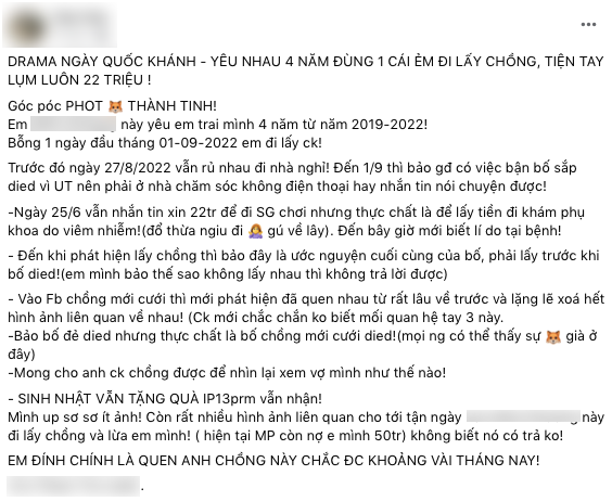 Đoạn kết “drama” yêu nhau 4 năm cô gái giấu bạn trai đi lấy chồng: Chàng trai lên tiếng đính chính bài đăng MXH chưa đúng - 1