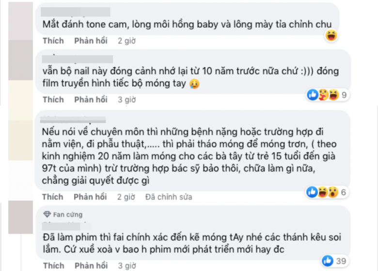 Sạn hoá trang nhức nhối của phim Việt giờ vàng: Đi viện mà mặt nặng phấn, móng tay ốp dài ngoằng - 4