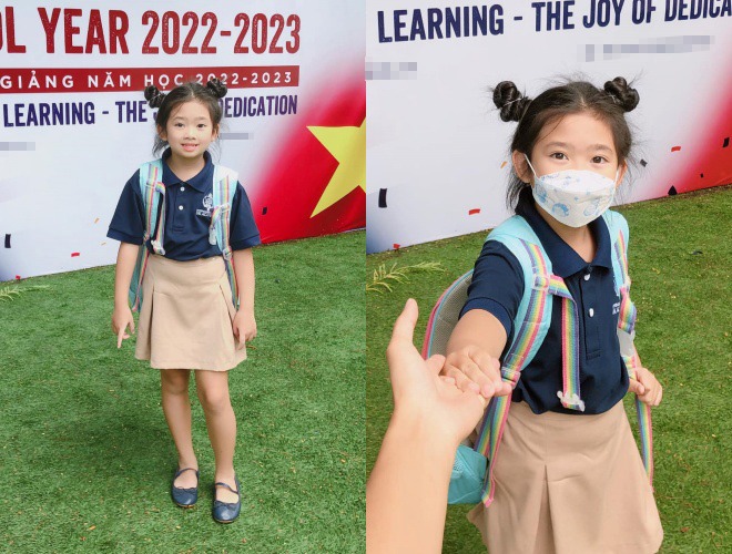 Con gái cố diễn viên Mai Phương rạng rỡ trong ngày khai trường.