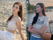 Làm đẹp - Du hí trời Tây, Hoa hậu Đỗ Mỹ Linh dùng nhiều đồ hiệu nhưng vẫn giữ một nét đẹp chân phương