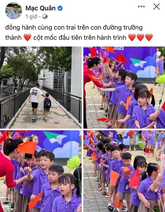 Kỳ Hân và Mạc Hồng Quân đánh dấu cột mốc quan trọng của con trai bằng những khoảnh khắc đẹp.