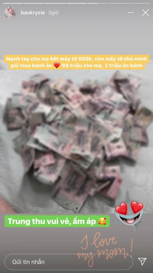 Bâu từng khiến nhiều người trầm trồ khi tặng mẹ gần 100 triệu dịp Tết Trung thu