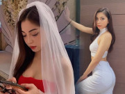 Thời trang - Đi dự đám cưới, bạn gái cũ Quang Hải chơi trội với chiếc đầm át cả cô dâu