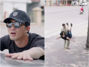 Giải trí - Cười lăn lộn với cảnh "thánh mù" Doãn Quốc Đam bị Trung "trâu" (Gara Hạnh Phúc) bế qua đường