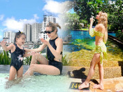 Làm đẹp - Bà xã Mạc Văn Khoa diện bikini khoe dáng gái một con kèm thêm cặp "dấu mực" chất lừ
