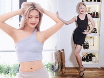 Đào Bá Lộc diện áo croptop khoe eo thon, catwalk giày nhọn xịn sò, chị em liền xin vía