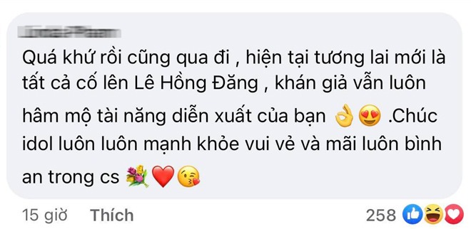 Người hâm mộ bình luận ủng hộ nam diễn viên, nhận được nhiều sự tán đồng.