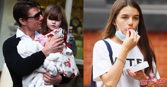 Suri từ cô bé con trong lòng bố Tom giờ đã trưởng thành như thế này.