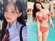 Mẹ hai con vẫn trẻ xinh như thiếu nữ, diện đồng phục nam sinh ào ào đến xin số làm quen