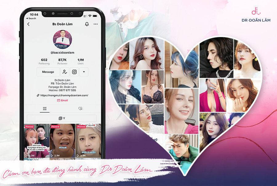 Kênh Tik Tok của bác sĩ Doãn Lâm thu hút triệu view quan tâm của Cộng đồng làm đẹp