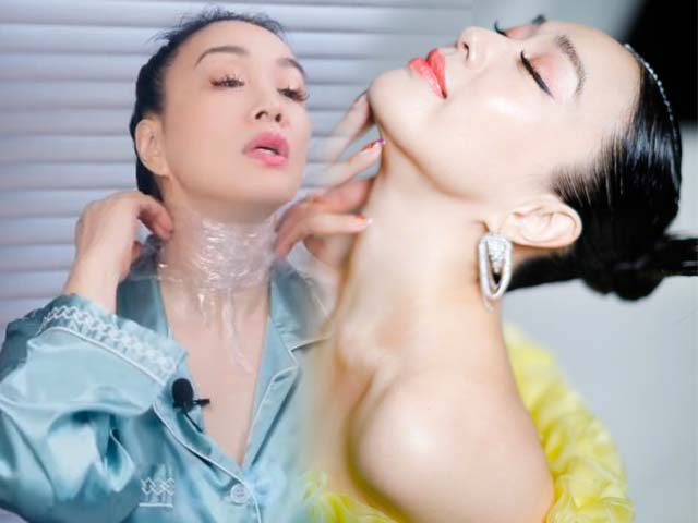 Chung Lệ Đề U60 vẫn không nếp nhăn nhờ tuyệt chiêu "quấn cổ"