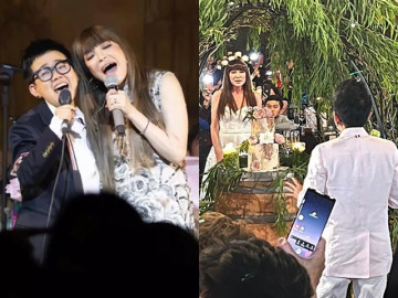 Lộ ảnh đám cưới Phương Uyên - Thanh Hà: Tổ chức ở phòng trà với 20 bàn, chú rể diện đồ nhăn nhúm