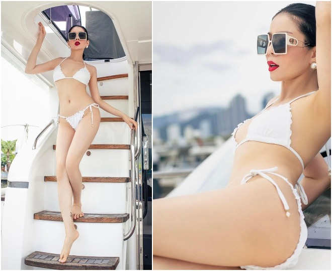 Áp mốt bikini amp;#34;buông thảamp;#34; gò bồng đào hờ hững, Lệ Quyên thoát mác vòng 1 mất hút bấy lâu - 8