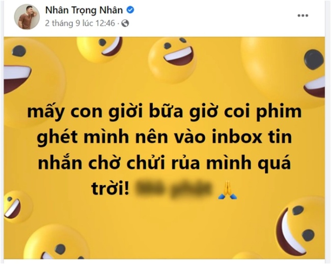 Bài đăng gây tranh cãi của Trọng Nhân.