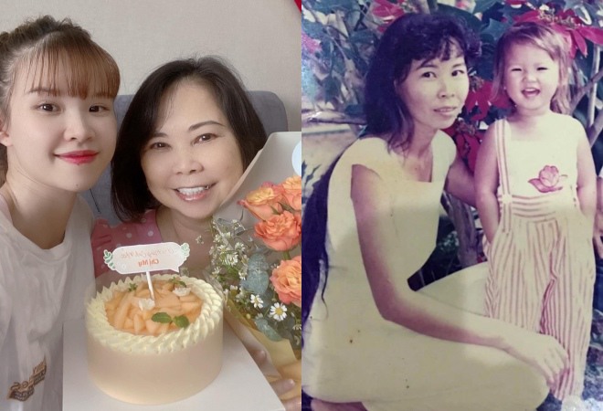 Mẹ Khởi My là người theo sát con gái từ nhỏ cho đến lúc trưởng thành.