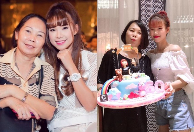 Khởi My cảm thấy thoải mái, an tâm khi có mẹ là người quản lý công việc và tài chính. Dù đã lớn nhưng cô không ngại xin tiền mẹ để mua những món đồ yêu thích. 