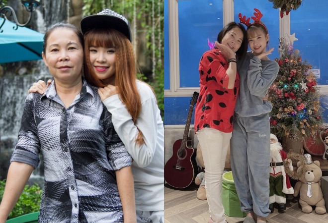 Từ thời còn khó khăn, đi diễn bằng xe máy, má Năm đã không quản đường xa cực nhọc để ở bên con gái. Thành công của giọng ca Gửi cho anh ngày hôm nay có phần đóng góp không nhỏ của người mẹ tảo tần, chăm chỉ. 