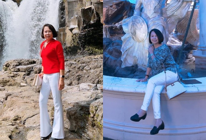 Không cần các con tháp tùng, mẹ Khởi My thích tự khám phá các thành phố lớn và lưu giữ kỷ niệm ở độ tuổi nghỉ hưu.