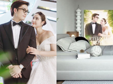 Đình Tú khoe ảnh cưới với Huyền Lizzie trong phòng ngủ ở cơ ngơi mới tậu, phải chăng thật sự phim giả tình thật?