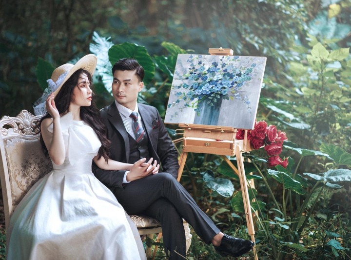 Duy Hưng và bà xã Huyền Nguyễn.