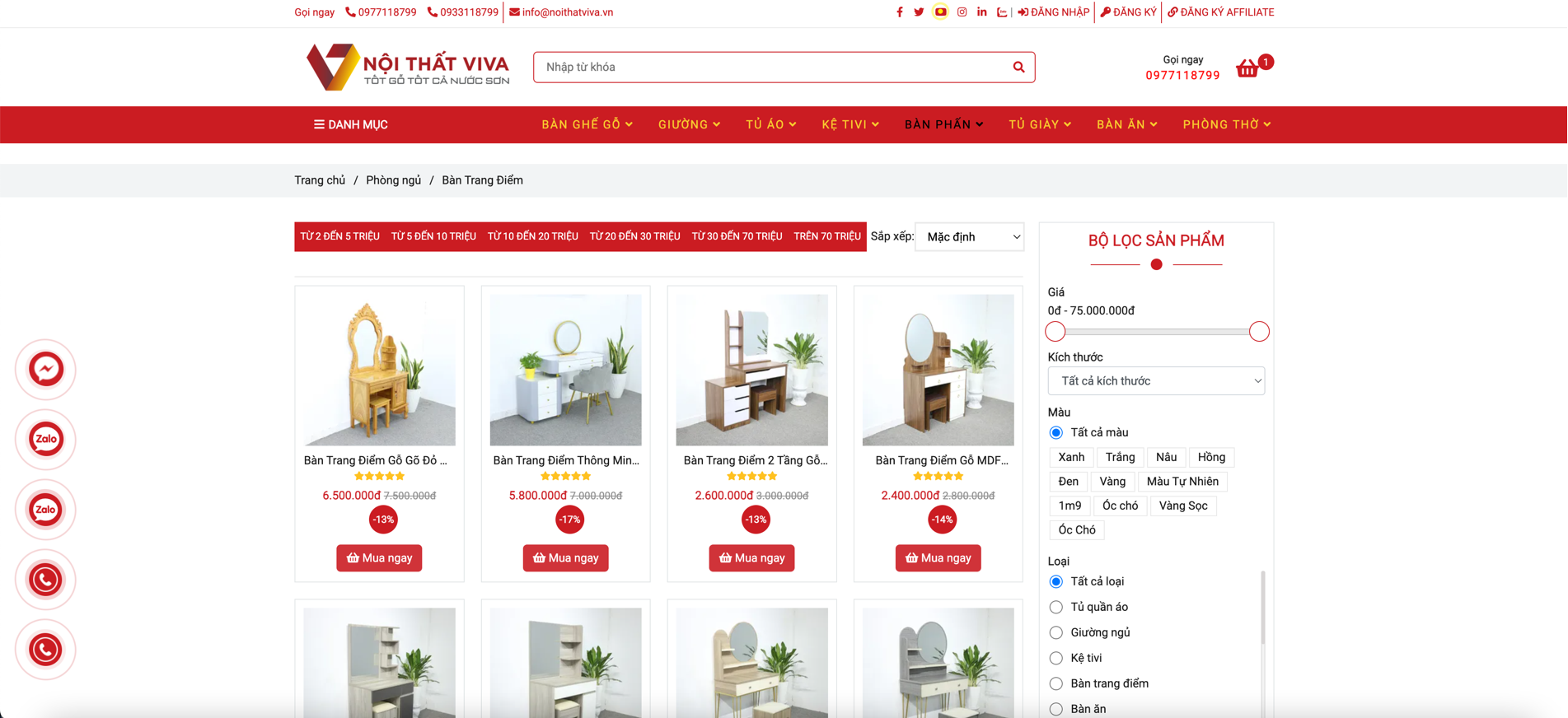 Phát hiện amp;#34;khoamp;#34; bàn trang điểm duyên dáng, đẹp ấn tượng tại Nội thất Viva - 1