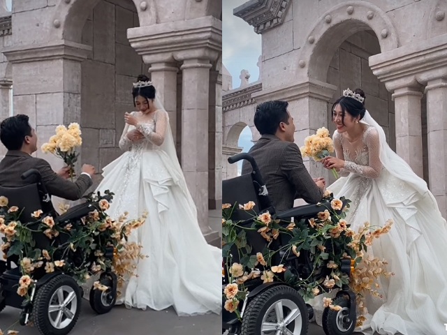 Giữa muôn vàn “drama” tình ái, ảnh cưới đẹp như cổ tích của chàng trai không chân và cô vợ xinh xắn gây bão MXH - 4