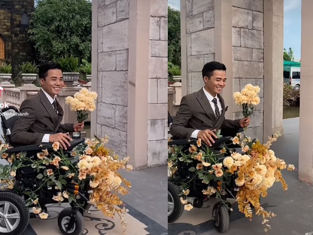 Giữa muôn vàn “drama” tình ái, ảnh cưới đẹp như cổ tích của chàng trai không chân và cô vợ xinh xắn gây bão MXH - 3
