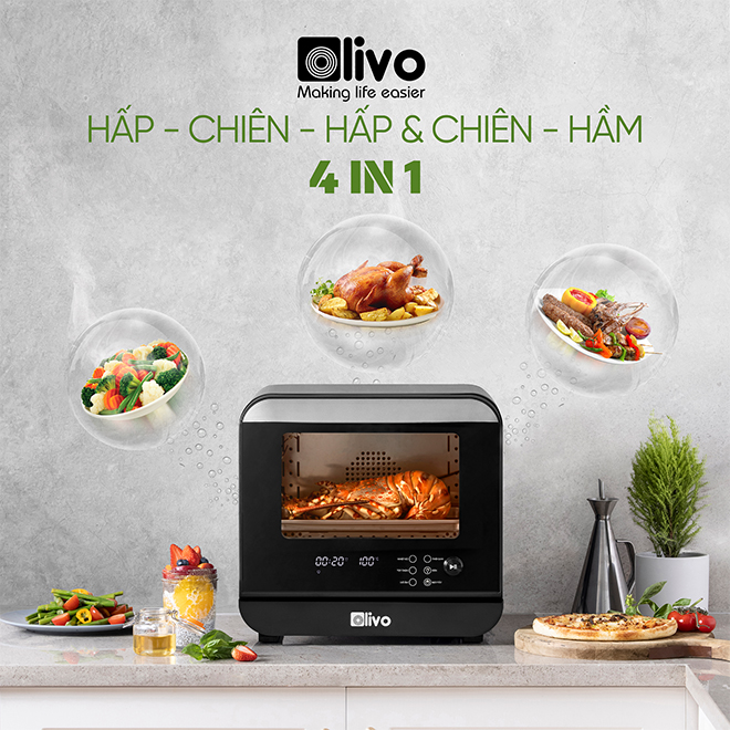 Nồi chiên hơi nước OLIVO SF18 - Lần đầu gia mắt thị trường gia dụng Việt    - 1