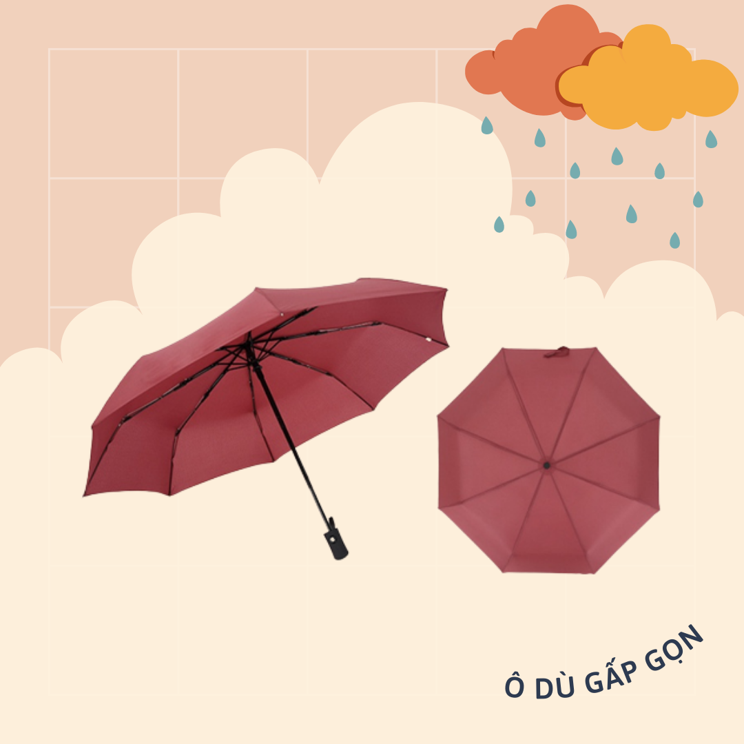 Ô dù gấp mở tự động 2 chiều (cỡ 8 nan) thương hiệu Sumio che mưa che nắng có nút tắt mở tự động có giá chỉ 64.000 đồng khi đặt mua trong hôm nay.