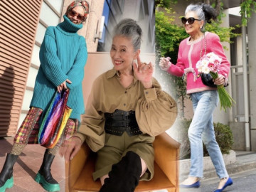 Cụ bà U75 ăn mặc loè loẹt khiến giới trẻ phải ngưỡng mộ