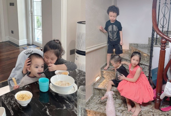 Son luôn yêu chiều và biết chăm sóc em Sâm. Nhiều người cho rằng bên cạnh ngoại hình xinh đẹp, cô bé còn thừa hưởng từ mẹ sự đảm đang, khéo léo.