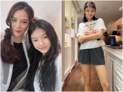 Yêu con - Trương Ngọc Ánh dụ con gái cắt 25cm tóc: Cô bé diện mạo khác lạ, ngày làm Hoa hậu thêm gần